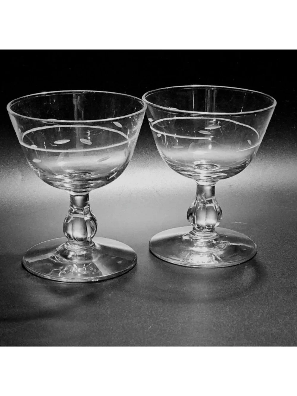 2 Libbey Interlude Champagne Coupes 4.25